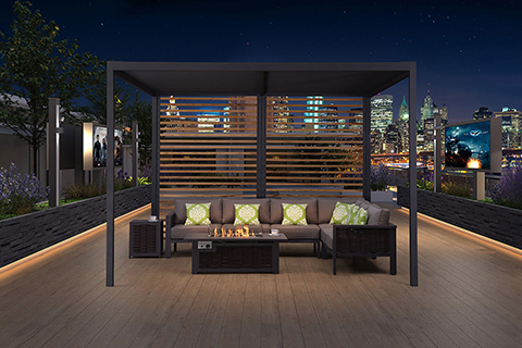 Neues Design Minimalistischer Stil Grau Gartensofa-set Outdoor-ecksofa-kissen Outdoor-freizeit
