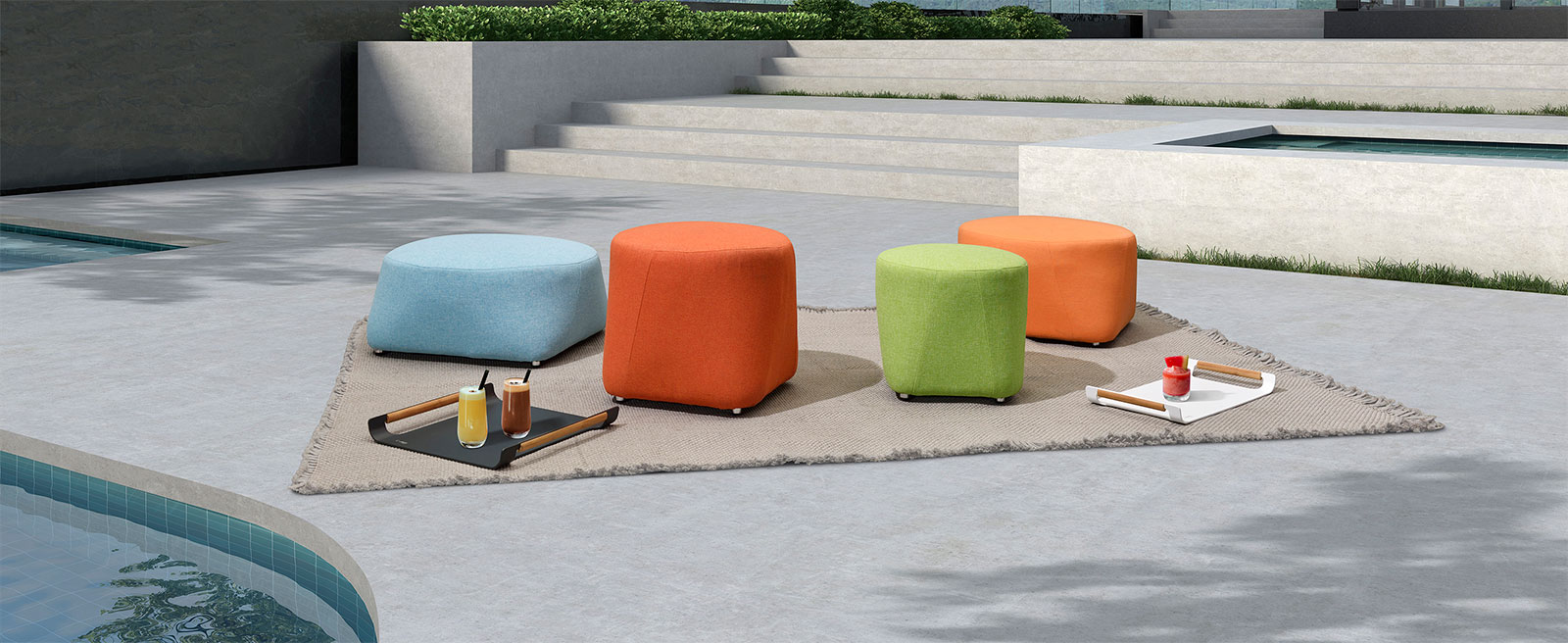 Garden Pouf - Ripple