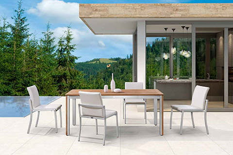 Teak Outdoor Dining Table Sets For 6 With Leather Chairs