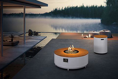 Sigarten Modern Industrial Style Aluminum Outdoor Smokeless Garden Fire Pit For Hotel Patio